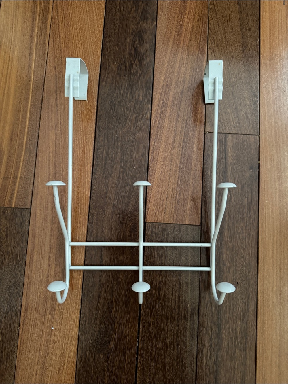 Target White Over-the-Door 5-Hook Organizer Rack